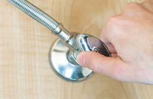 Hand turning main water shut off valve