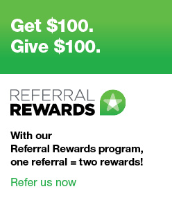 Referral rewards offer promo ad